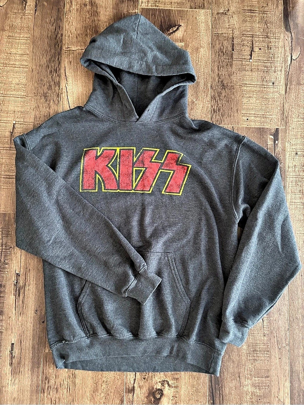 KISS Graphic Hoodie in Black & Red Size Medium